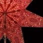 Preview: Dunhill Rot/Pink - Faltbarer Leuchtstern, Weihnachtsstern aus Papier mit 7 Zacken, 60 cm